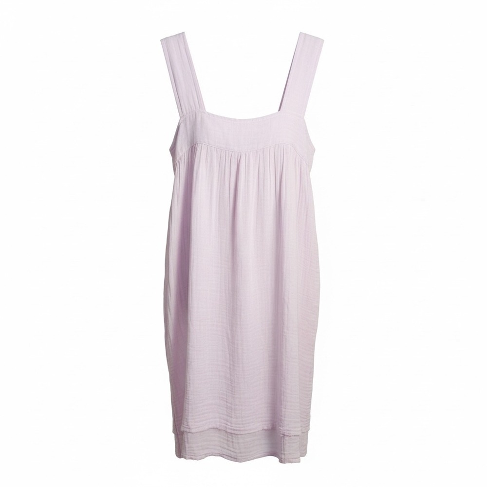 Stark X Dress Womens XS Purple‎ Cotton Gauze Mini Tank Boho Raw Hem Made in USA